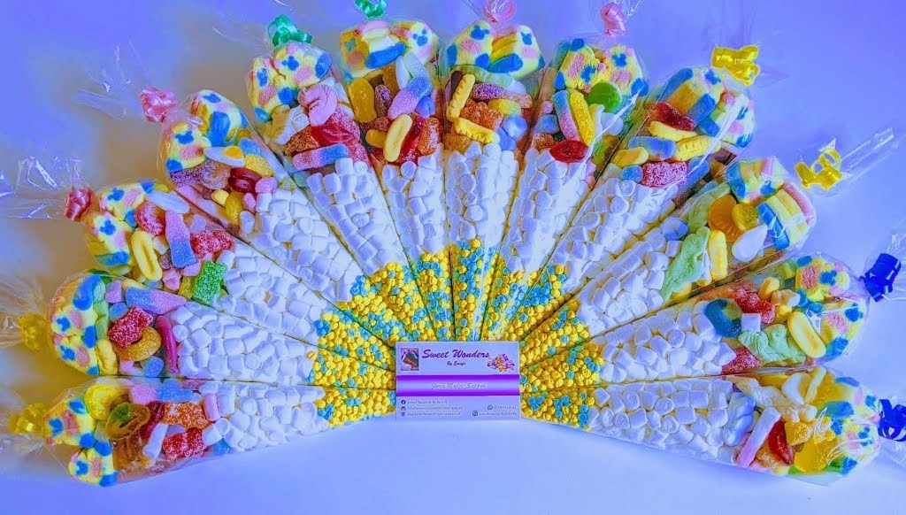 Pristine Rainbow Sweet Cones/Colourful Sweet Cone/Party Bag
