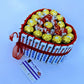 Heart shaped Kinder Chocolate Cake - Chocolate Bouquets