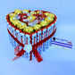 Heart shaped Kinder Chocolate Cake - Chocolate Bouquets