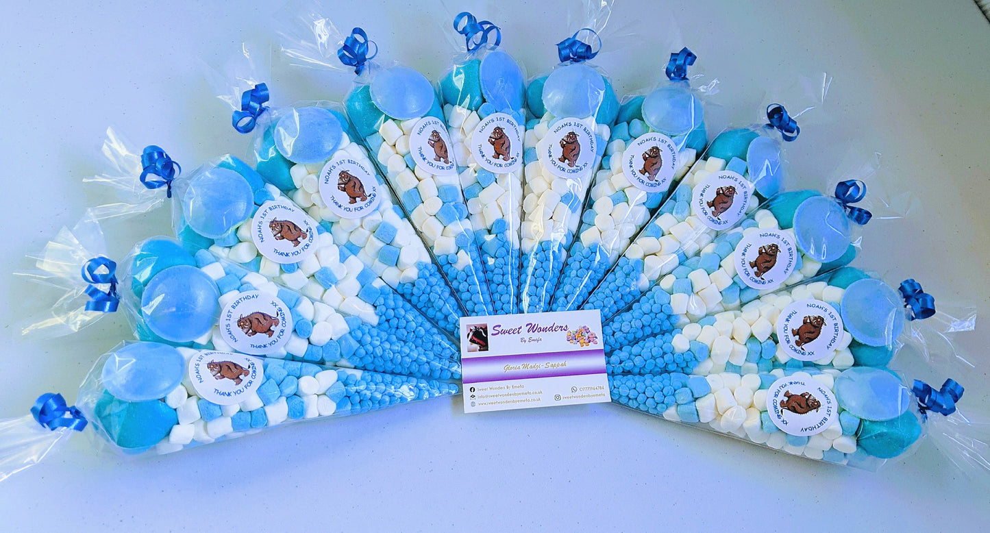 Dazzling Blue Sweet Cones/Party Bags