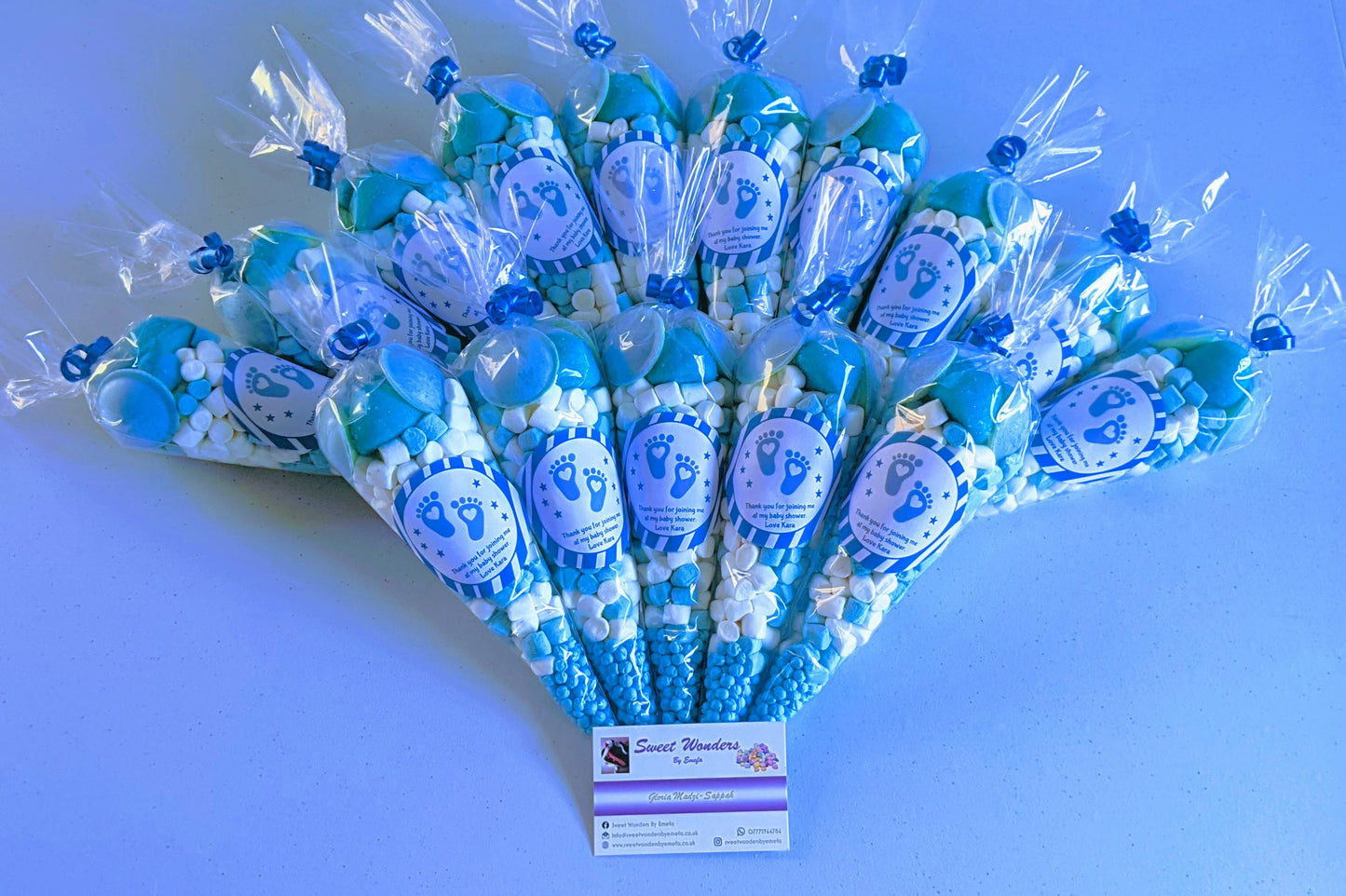 Dazzling Blue Sweet Cones/Party Bags