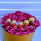 Elegant Hat Box Florals,Candles, & Ferrero & Lindt