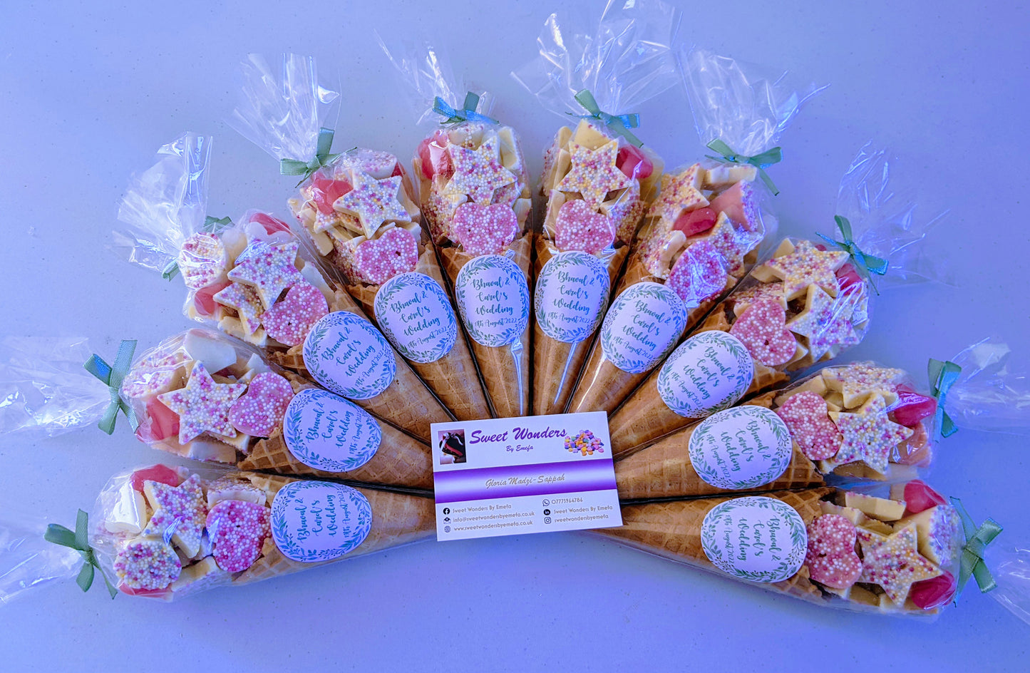 Luxury Pink Sweet Cones-All occasion Favours