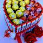 Heart shaped Kinder Chocolate Cake - Chocolate Bouquets